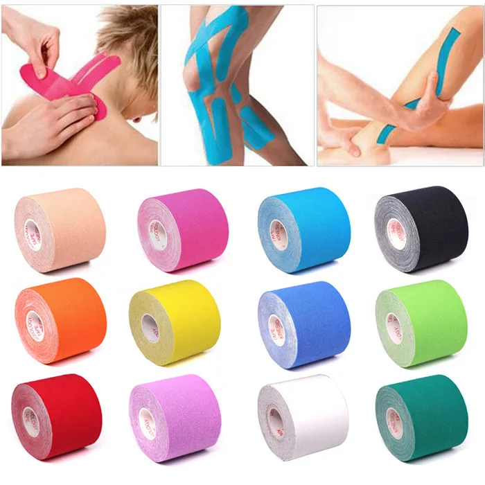 Kinesiologie-Tape, elastische Bänder für Sport, Muskelbandage, Baumwolle, selbstklebend, Strain Injury Support, Aufkleber zur Linderung von Knieschmerzen – Detail 12