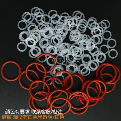 100pcs Silicone type Oring high temperature non-toxic sealing ring wire diameter 1.8MM internal diameter 12.5mm-20mm