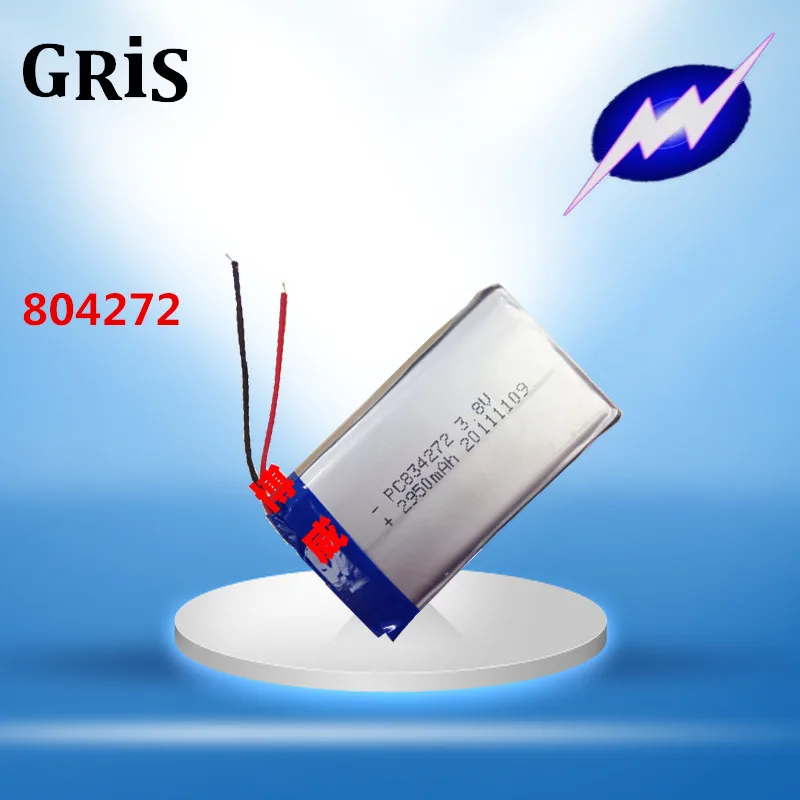 3.7V 2950mah 804272p 834272 polymer lithium battery high capacity mobile power core Rechargeable Li-ion Cell