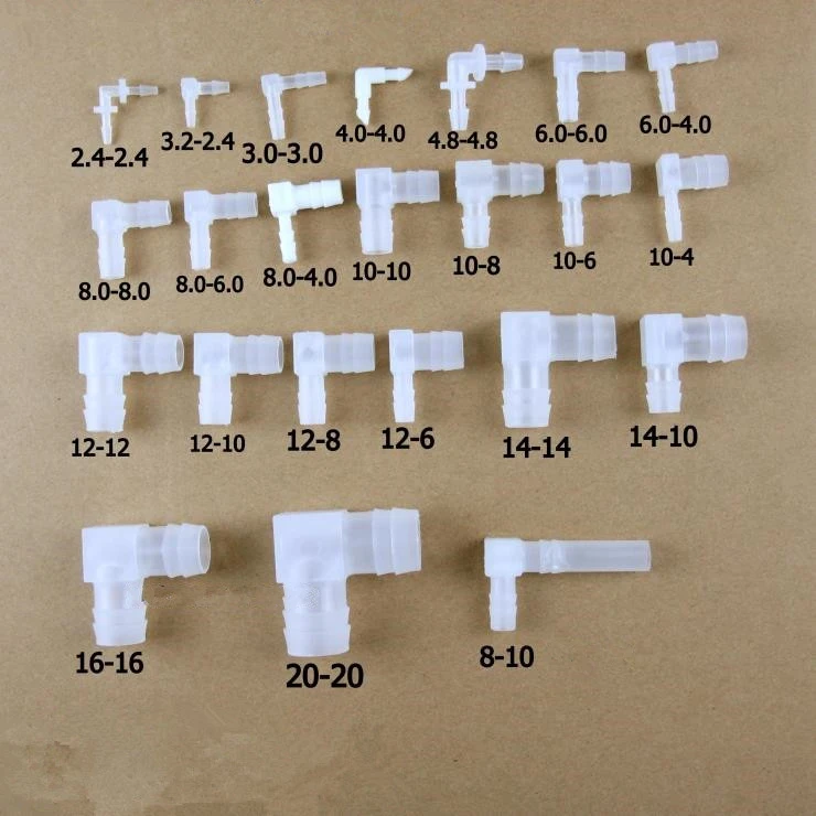 5pcs Plastic L Piece Elbow 90 degree Barbed Connectors Tube Joiner 12/14/20mm Hose Pipe L shape Fitting Adapter