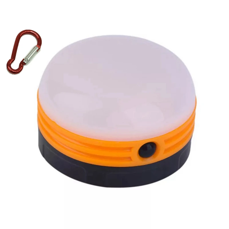 Magnetic LED portable camping lantern mini size with aluminium hook AA Battery 3 mode waterproof tent lamp outdoor high quality