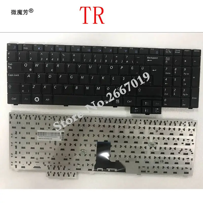 TR Keyboard for Samsung R620 R528 R530 R540 NP-R620 R525 NP-R525 R517 R523 RV508 Black laptop keyboard