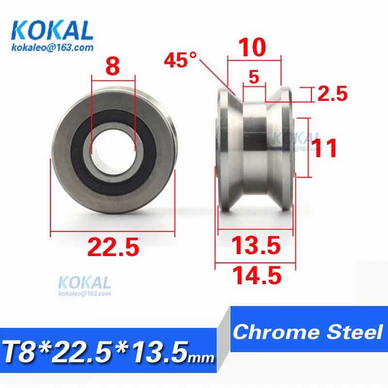 high loading T type h GROOVE U Groove ball bearing wheel pulley guide wire ball Assembly line roller wheel H TYPE FITTINGS BEAR