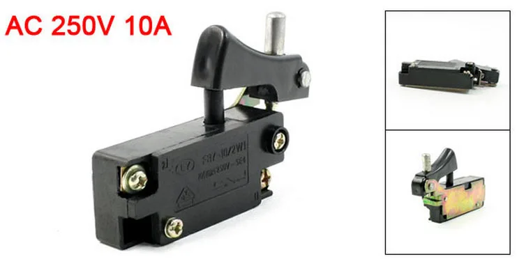 

AC 250V 10A SPST NO on-Lock Trigger Switch for Hitachi 150 Angle Grinder 2pcs