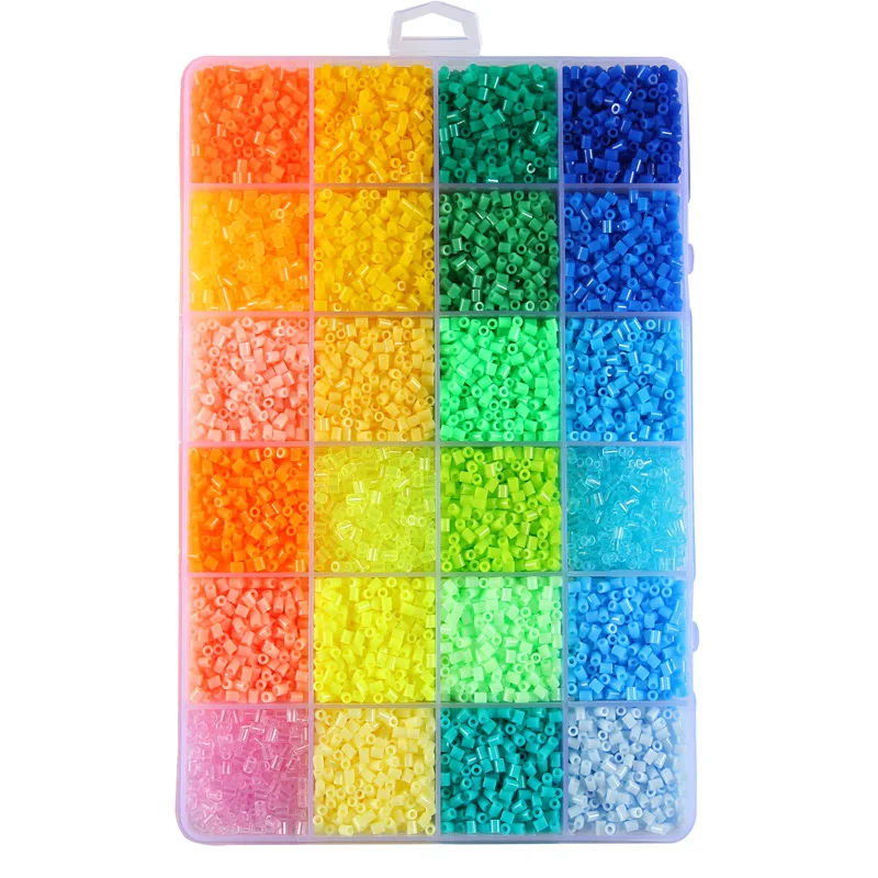 2.6mm/5mm Perler Fuse Beads 72 Colors Melting Iron Beads Kit Hama Beads 3D Puzzle DIY Toy Kids Creative Handmade Craft Toy Gift