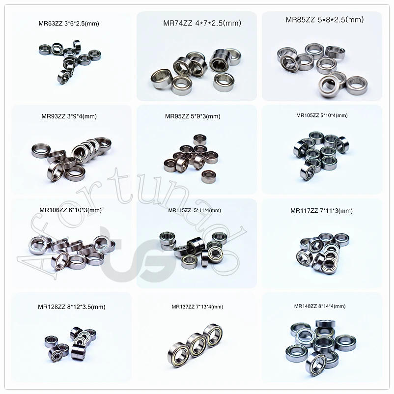 50 sztuk łożyska uszczelniające wielu miniaturowych serii ZZ MR-63-74-85-93-95-105-106-115-117-126-128-137-148