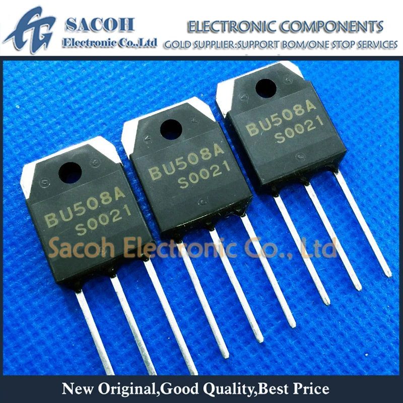 New Original 10Pcs/Lot BU508A BU508AF OR BU508D BU508 TO-3P 8A 1500V High Voltage NPN Power Transistor