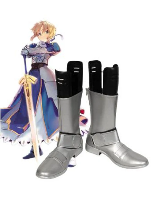 

Fate Zero Fate Stay Night Saber Cosplay Boots Shoes Anime Halloween Party Cosplay Boots Custom Made for Adult Men Shoes