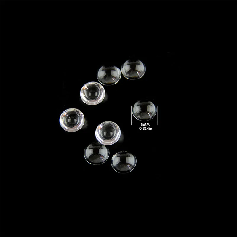 

50pcs 8mm Transparent Color Flatback Glass Half Sphere Ball Cabochon For Home Wedding Decoration