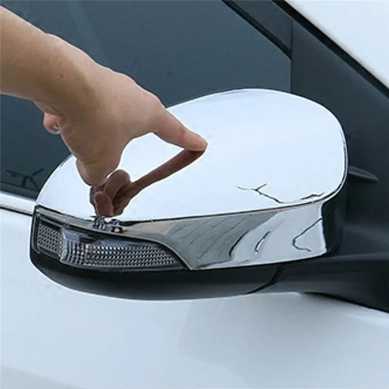 

BBQ@FUKA Chrome ABS Car Door Side Rear View Wing Mirror Cover Trim Sticker Accessories Fit for Toyota C-HR CHR 2016 2017 2018