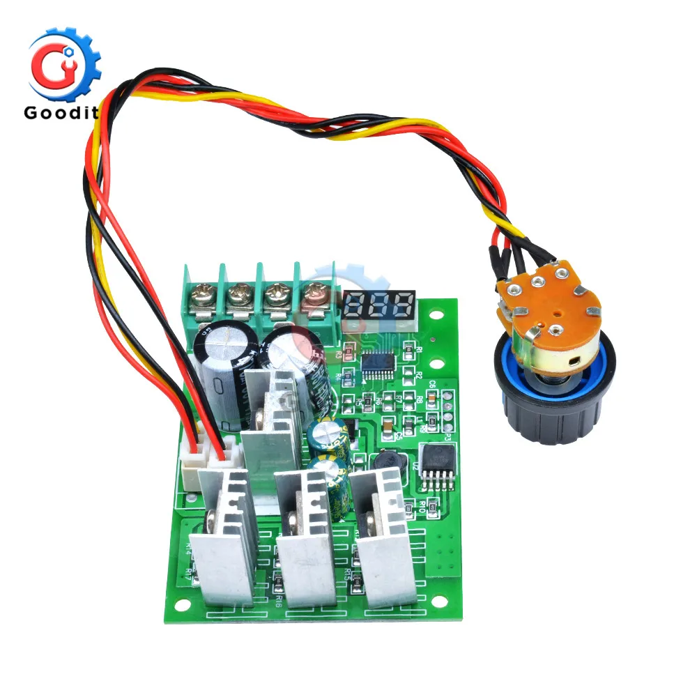 DC 6-60V 30A PWM DC Motor Speed Controller Control Governer Adjustable LED Digital Motor Speed Regulator 12V 24V 36V DC 6V-60V