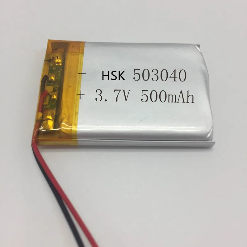 Free shipping by DHL Fedex 500pcs/lot 3.7V 500mAh 503040 053040 LiPo Rechargeable Battery bluetooth speaker Hairdresser battery