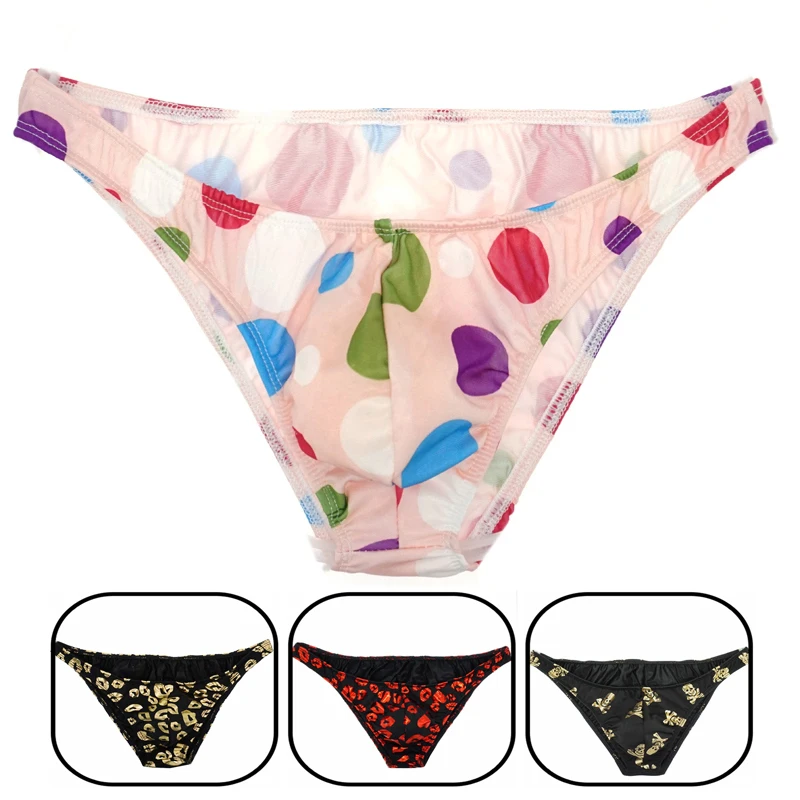 2019 Hot Sexy Briefs Men Funny Circle/Dots Lovely Men\'s U Convex Underwear Jockstrap Colorful Undies gay men underwear