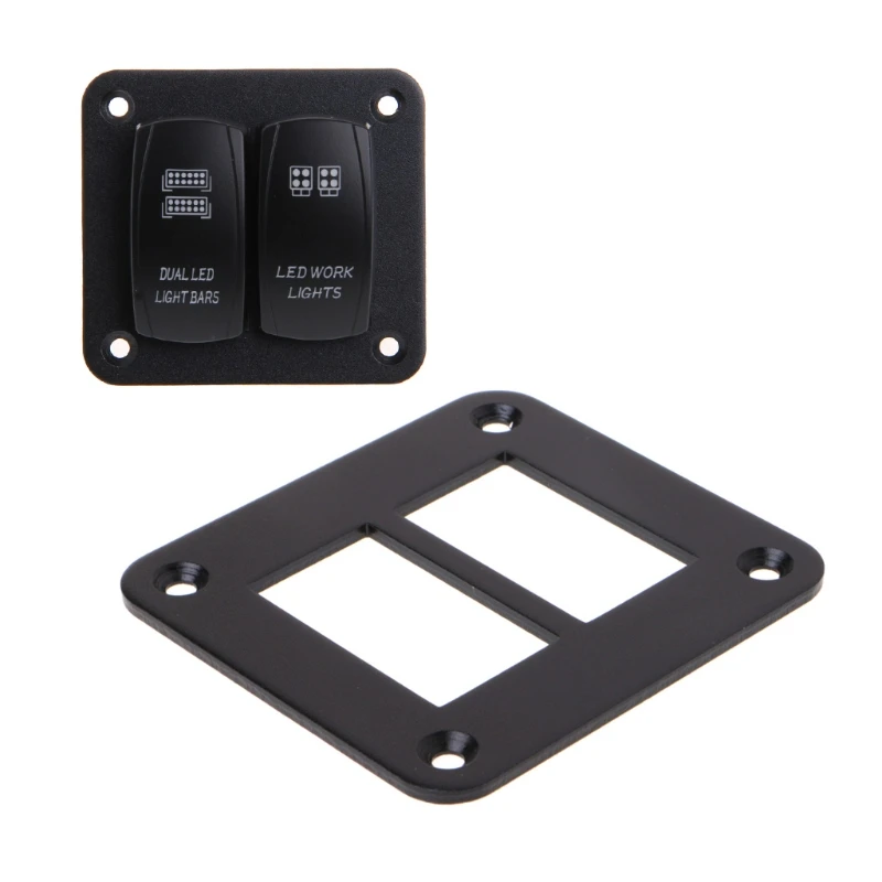 OOTDTY 2/3/4/6 Way Aluminum Rocker Switch Panel Housing Holder FOR ARB Carling Narva Boat Type Auto Parts Switches Parts