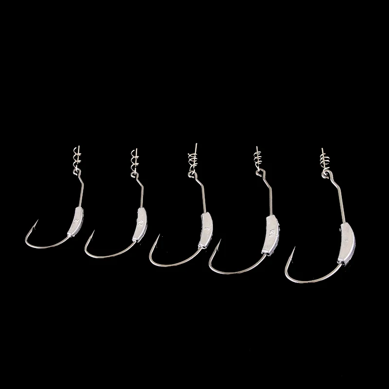 

10pcs/pack lead weight crank hook 2g 3g 5g 7g attached with lead weight frewater bass lure fishing hook soft bait mate