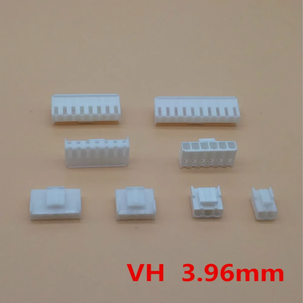 50 PCS VH 3.96 2 3 4 5 6 7 8 9 10P Rubber Shell 3.96mm Connect Plug-in Unit Connection Terminal