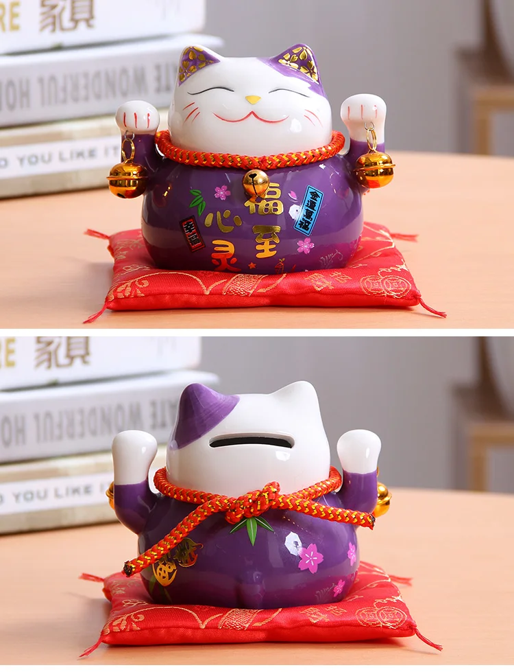 MINI CHAT PORTE‑BONHEUR kawaii – Figurine Maneki Neko 2,5 cm - Chat au rouleau EUR 5,00 - FR