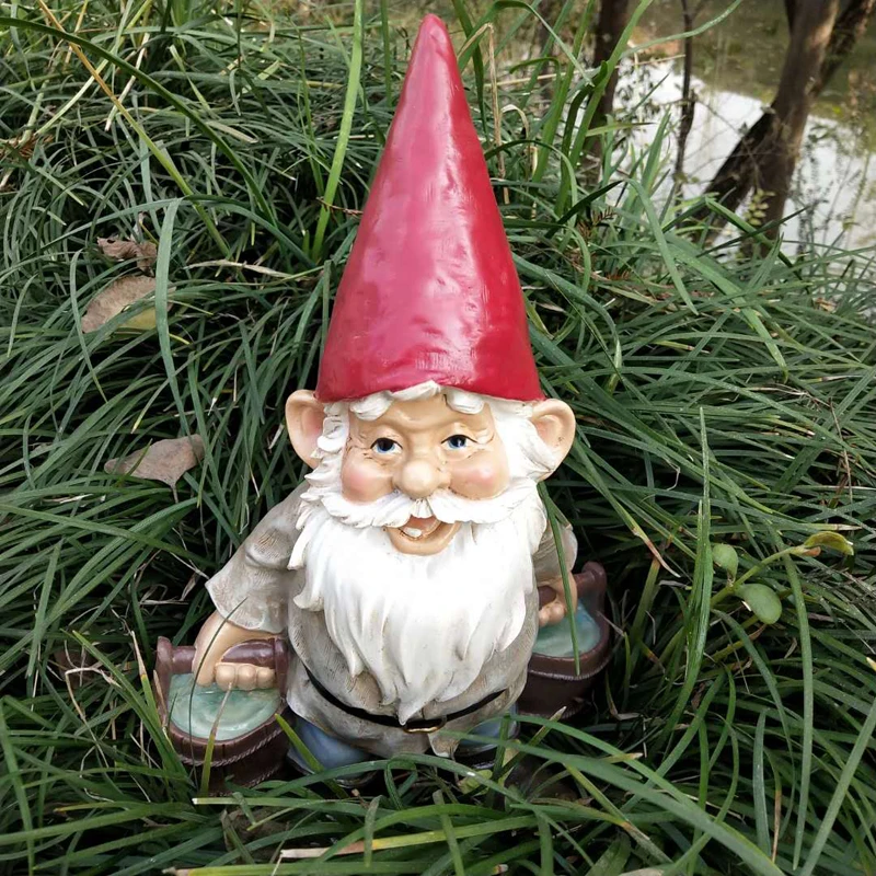 30cm duży rozmiar ogród żywica stary człowiek Gnome Elf figurka dziedziniec Dwarf posągi dom ogród ozdoby zewnętrzne ozdoby