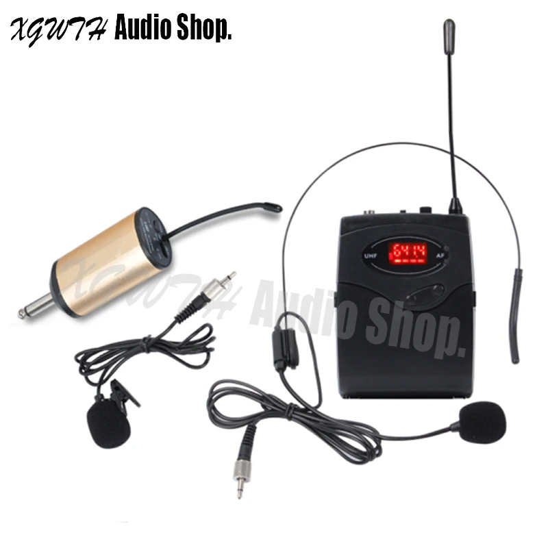 Profession Portable Headset Lavalier UHF Wireless Microphone System For Karaoke Teacher Tour Guide Singing KTV Conference