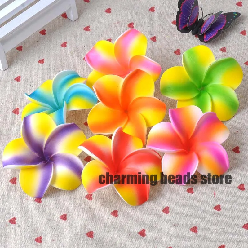 30 sztuk Plumeria hawajska pianka Frangipani sztuczne kwiat dla Wedding Party Decoration 7cm CP0312