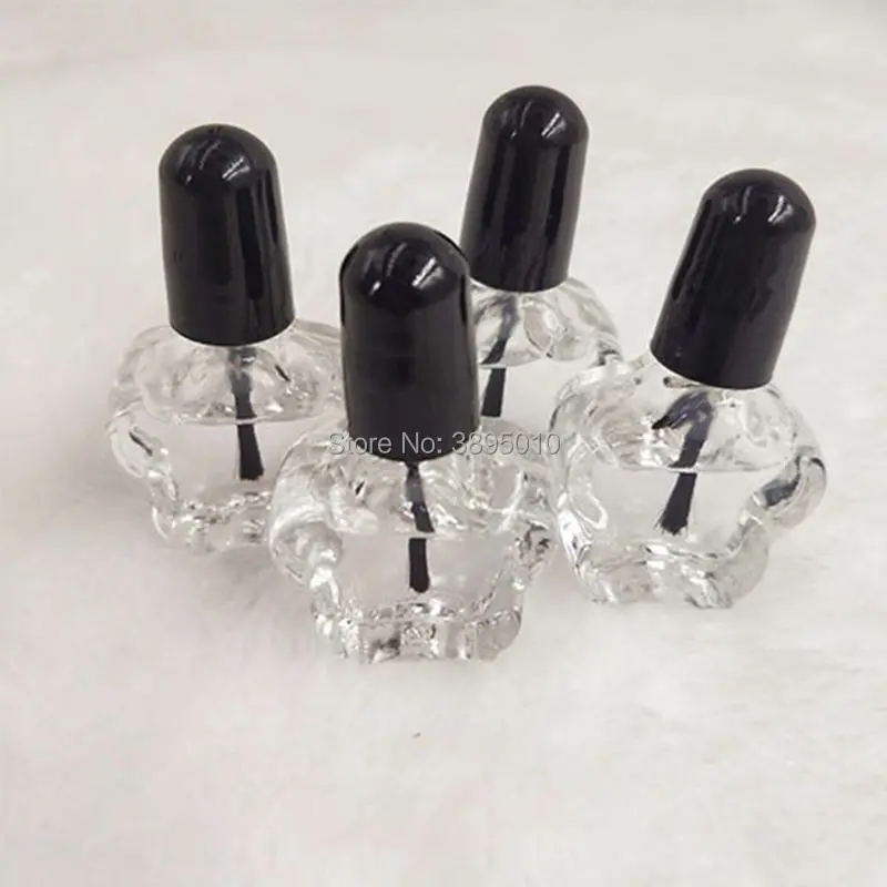 5ml empty nail polish bottle bottles with white black lid,Small Glass Nail Polish Bottle,Mini Glass Bottle F747