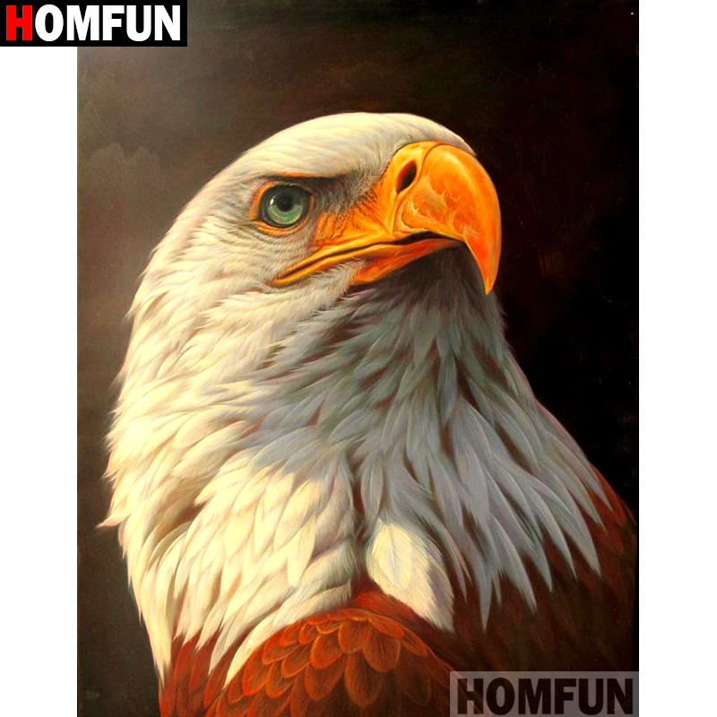 

HOMFUN Full Square/Round Drill 5D DIY Diamond Painting "Animal eagle" Embroidery Cross Stitch 3D Home Decor A10656