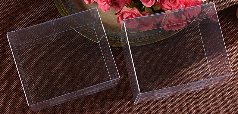 30pcs 8*10*10cm clear plastic pvc box packing boxes for gifts/chocolate/candy/cosmetic/crafts square transparent pvc Box