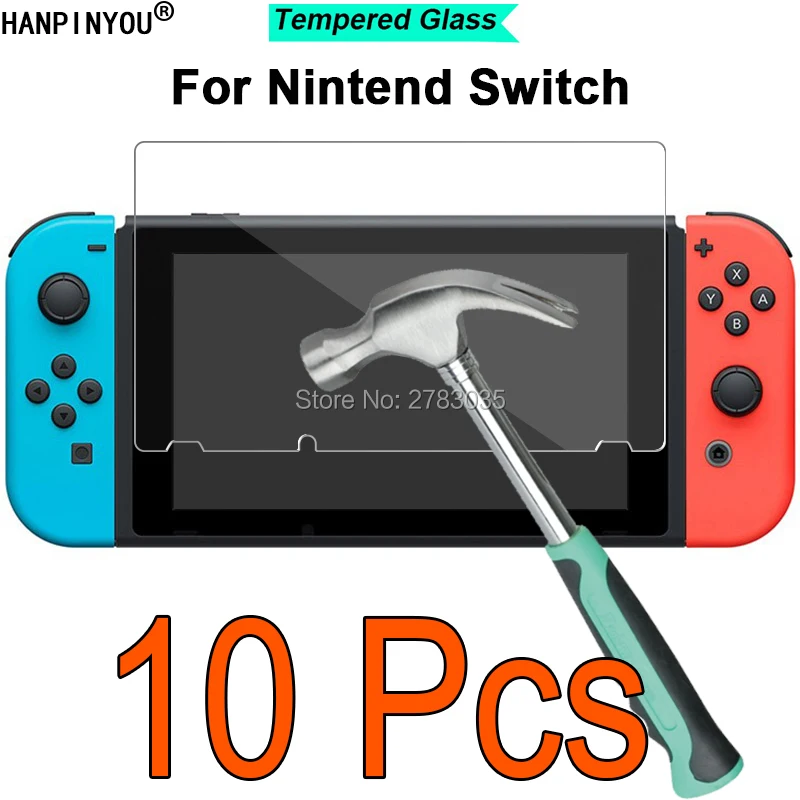 10Pcs For Nintend Nintendo Nitendo Switch NS NX 9H Hardness 2.5D Ultra-thin Toughened Tempered Glass Film Screen Protector Guard