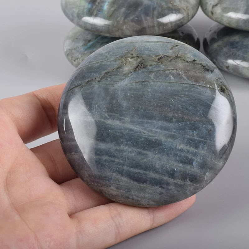 

Big Labradorite Palm Stone Natural Crystal Mineral Quartz Hot Massage Stones Meditation Spiritual Healing Energy Decor Craft