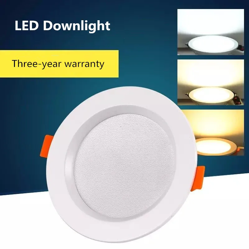 LED typu Downlight 3W 5W 7W 9W 12W 18W okrągłe wpuszczone lampy 220V 230V 240V Led żarówka sypialnia kuchnia kryty oświetlenie punktowe LED