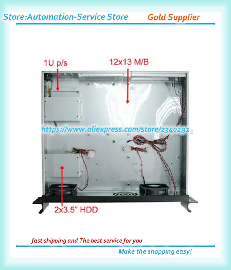 Aluminum Panel 2U T3802BA Short Server Chassis Dual Xeon Server Position