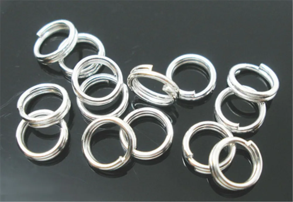 DoreenBeads 800 PCs Silver color Double Loops Open Jump Rings 6mm Dia. Findings (B04156), yiwu