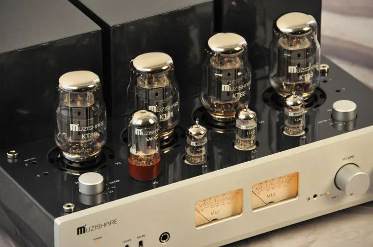 Latest MUZISHARE X7 Push-pull Stereo KT88 Valve Tube Integrated Amplifier Phono Preamp 45W*2 Power Amp