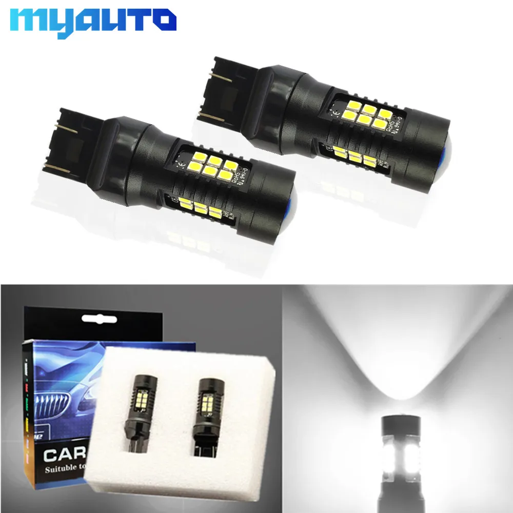 

Светодиодная лампа T20 W21W LED W21/5W WY21W 7440 7443 T25 3157 3156 p27/7w для автомобильных стоп-сигналов заднего хода 12 В, 2 шт.