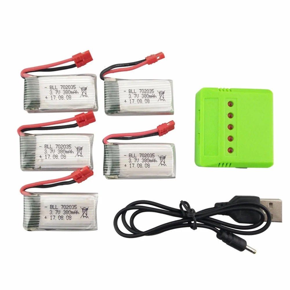 SYMA X5A-1 X15 X15C X15W RC Quadcopter Parts Accessories 3.7V 380mAh lithium battery and 5 in 1 USB charger Kit