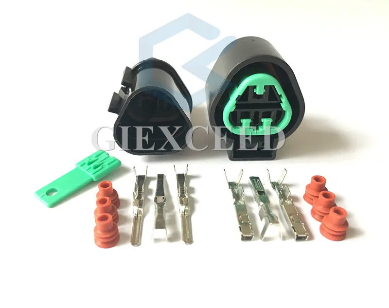 

2 Sets 3 Pin AC Assembly PB625-03027 PB621-03020 Female And Male Automotive Connector Headlight Socket For KIA