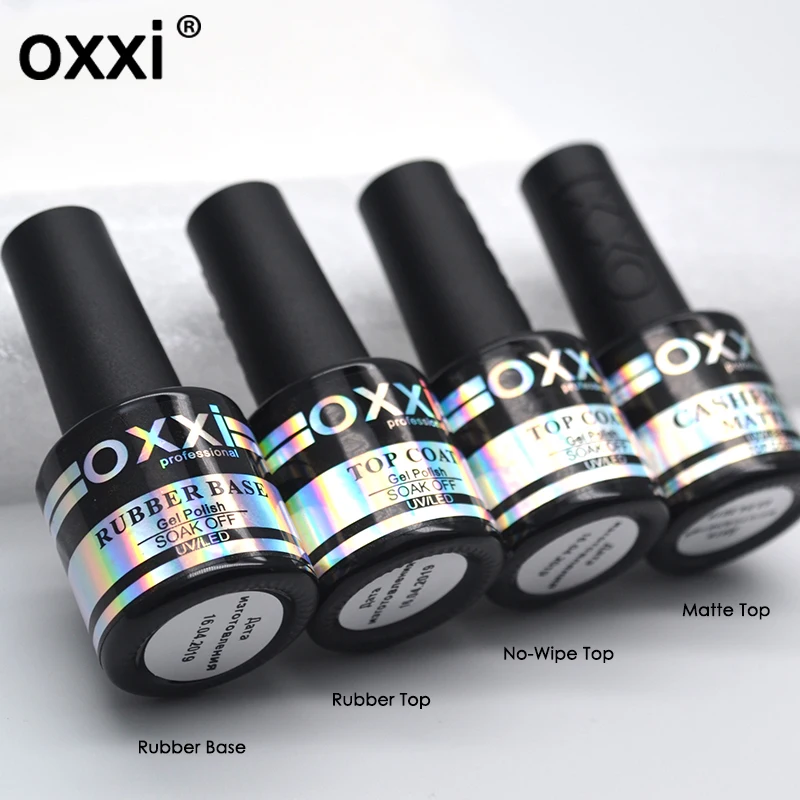 Oxxi, 8ml, barniz de Gel UV para decoración de uñas, Base de goma para uñas y capa superior, conjunto para diseño de uñas, esmalte de Gel de manicura Led de larga duración 2019