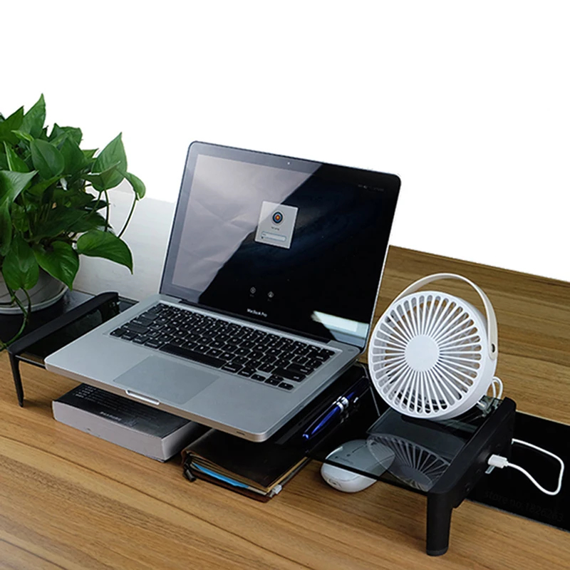 Imagem -06 - Riser-monitor de Mesa para Notebook Suporte Barra de Espaço Antiderrapante Portas Usb Transmissão de Dados e Carregamento Rápido 501l