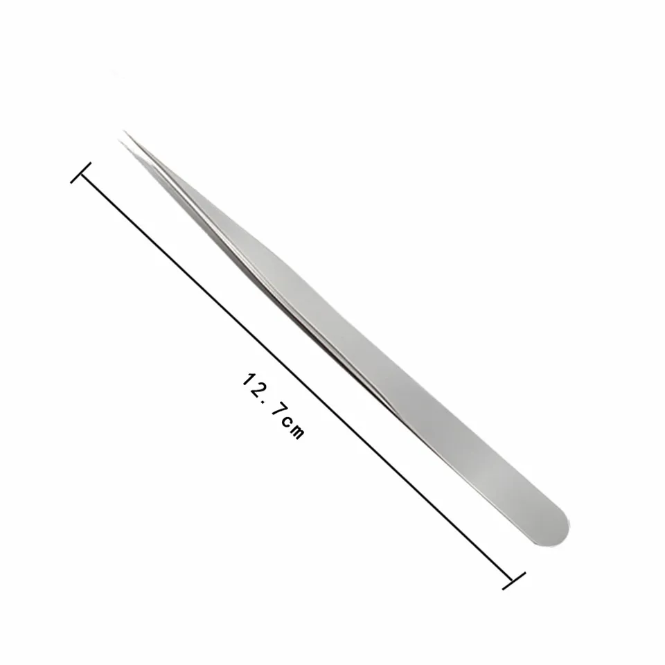 2 قطعة VETUS الفولاذ المقاوم للصدأ رمش تمديد الملقط كماشة كاذبة وأشار كليب مسمار أدوات الرسم مستقيم منحنى ملاقط رمش