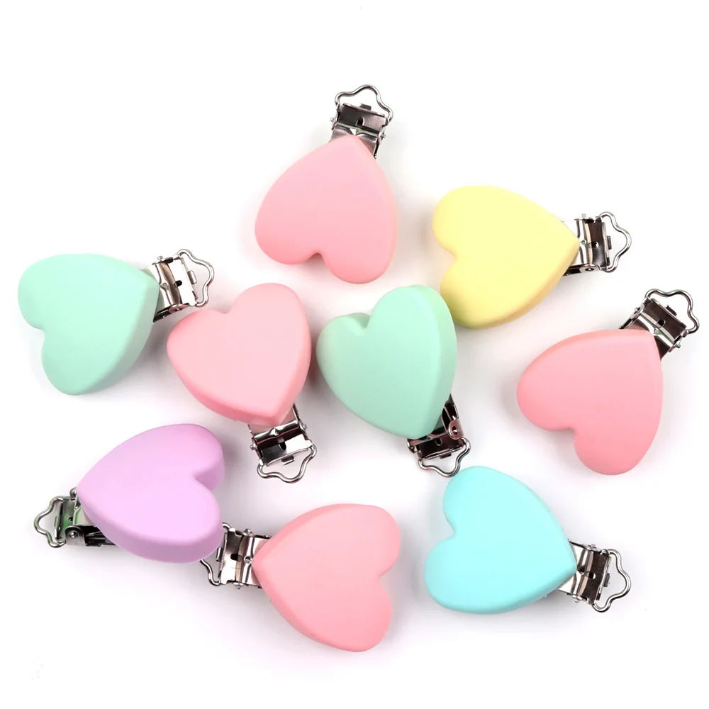 TYRY.HU 1pcs Pacifier Holder Clip Silicone Metal Nipple Clasps For Diy Pacifier Leash Clip Nipple Clasp Nursing Toy Accessories