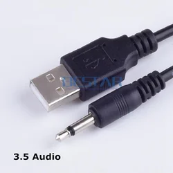 1 m 3FT USB do gniazda DC 3.5mm Mono pod kątem prostym linia audio Aux USB3.5 2A mocy do ładowania 3.5 MM kabel Audio DC3.5mm