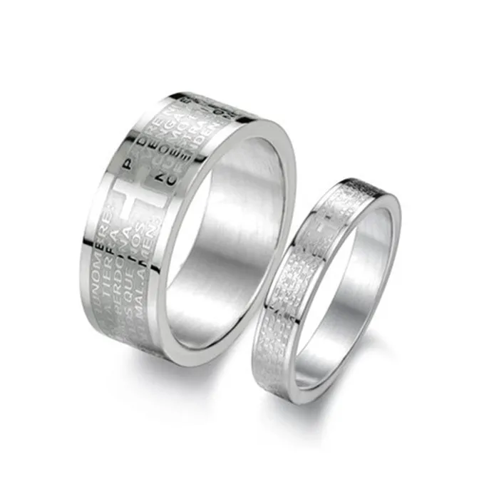 Anello Biblico Con Croce Di Preghiera, Ornamento A Mano In - Foto 6