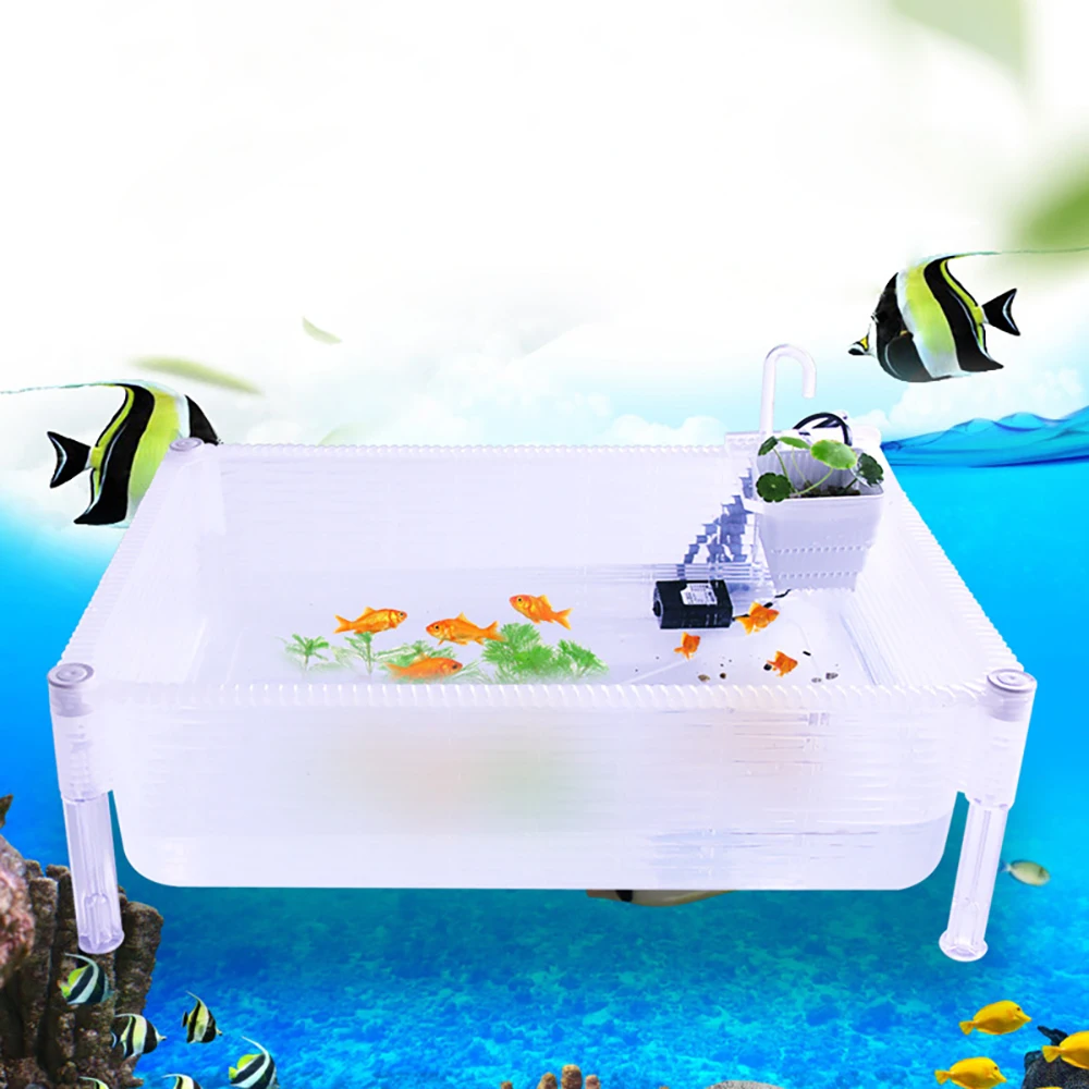 Detachable and Superimposable Fish Tank Turtle Tank Aquarium Shrimp Tank Turtle Breeding Tank