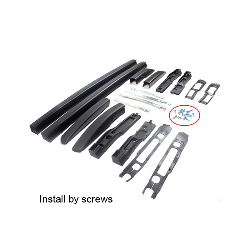 roof rack rail roof bar for Mitsubishi ASX or RVR 2010-2025, OE style, fix by screws instead of adhesive,aluminium alloy+ABS