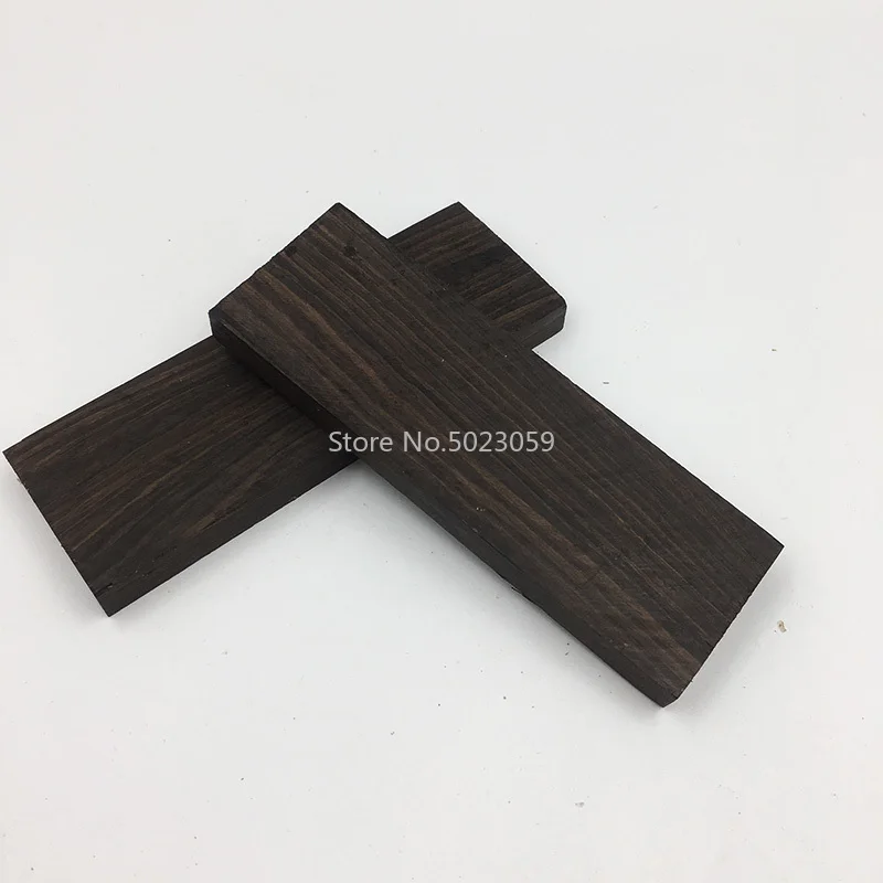 1 Pc DIY Knife Handle Material Ebony Wood Black Wood In East African Ebony For DIY Handmade Material Support Customed Size