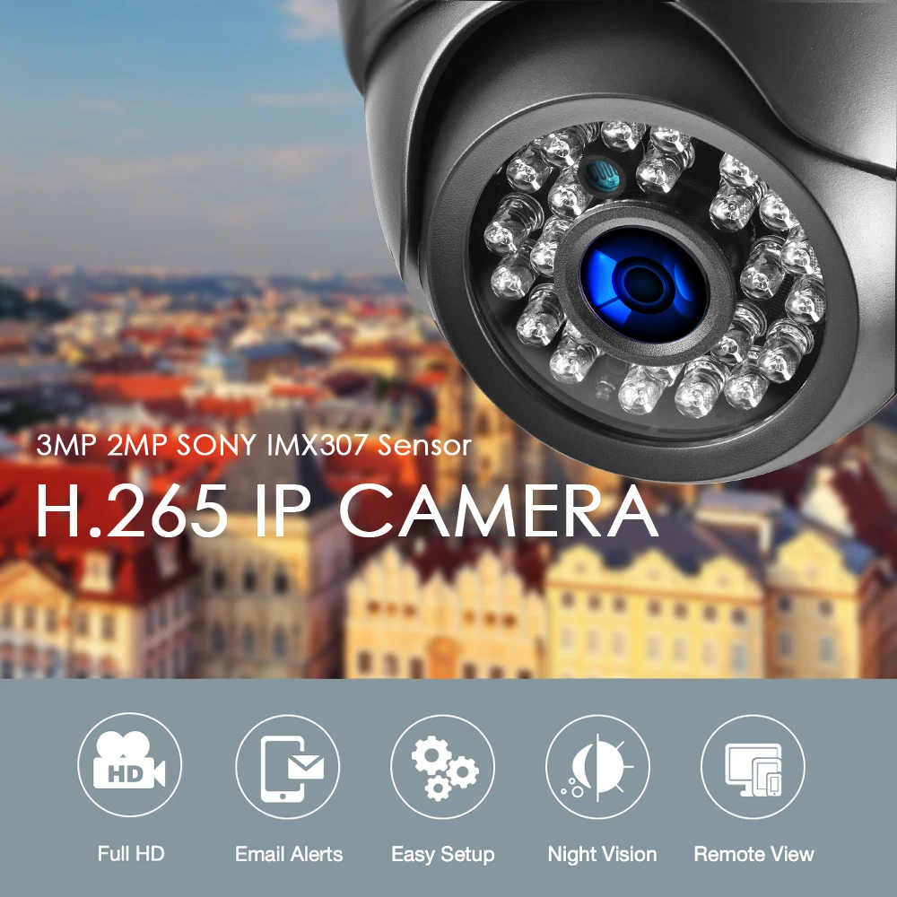 Купольная IP-камера видеонаблюдения, 4 МП