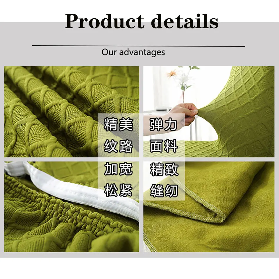 Double-layer Fabric Elastic Chair Cover For Kitchen/Wedding Stretch Chair Covers Spandex Dining Room Chair Cover With Back image 5