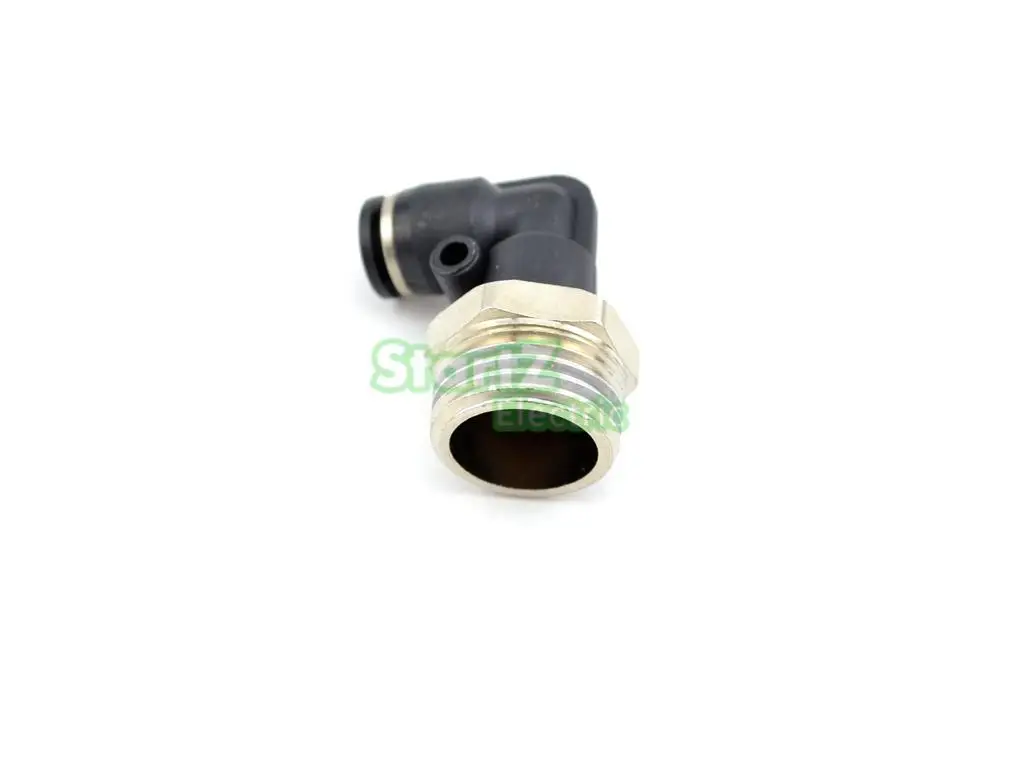 10Pcs High quality 8mm X 1/2'' Thread Pneumatic Male Elbow Connector Tube  Air Fitting