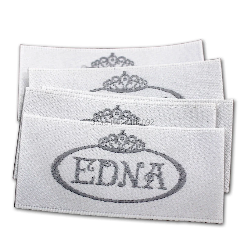 

free shipping custom clothing label/dress embroidered satin tags/shirt tag/sewing labels custom/brand label/ribbon1000 pcs a lot