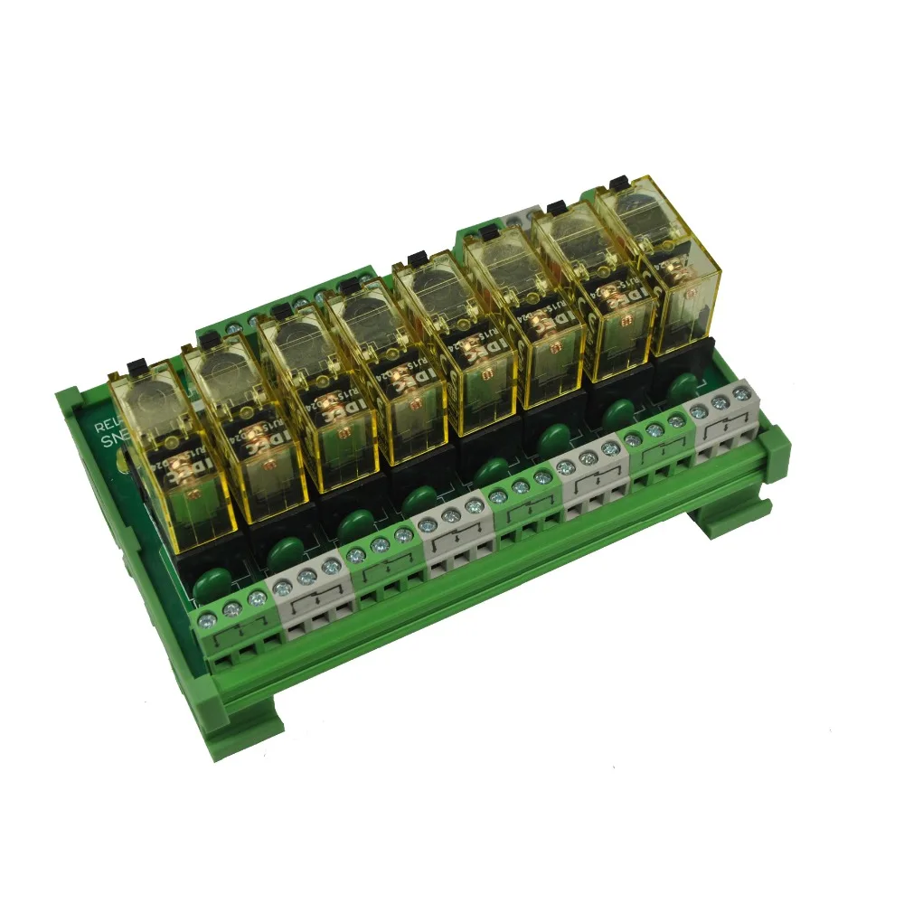 

8 channel 1 SPDT DIN Rail Mount IDEC RJ1S Interface Relay moudle